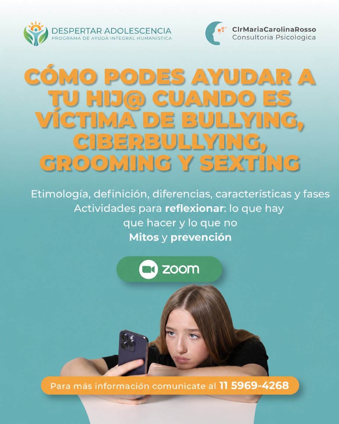 Cómo ayudar ante el bullying, ciberbullying, grooming y sexting